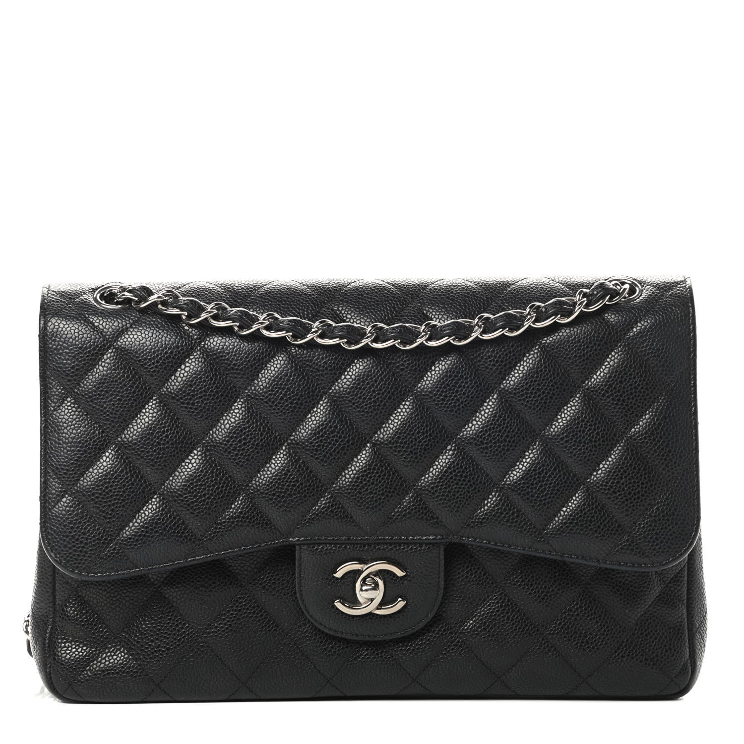 Chanel Caviar Quilted Jumbo Double Flap Black 1 of 13