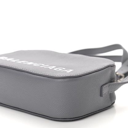 Balenciaga Grained Calfskin Logo XS Ville Camera Bag Gris Perle Fonce White 9 of 9