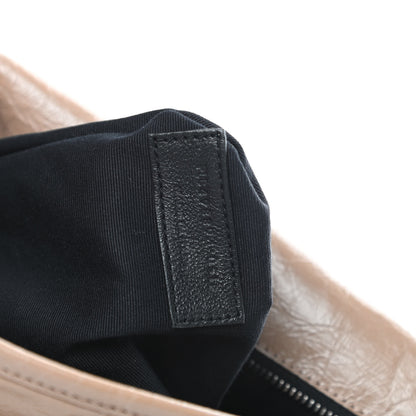 Saint Laurent Crinkled Calfskin Matelasse Monogram Medium Niki Chain Satchel Light Taupe 8 of 12