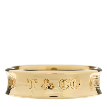 Tiffany 18K Yellow Gold 1837 Band Ring 53 6.25 1 of 8