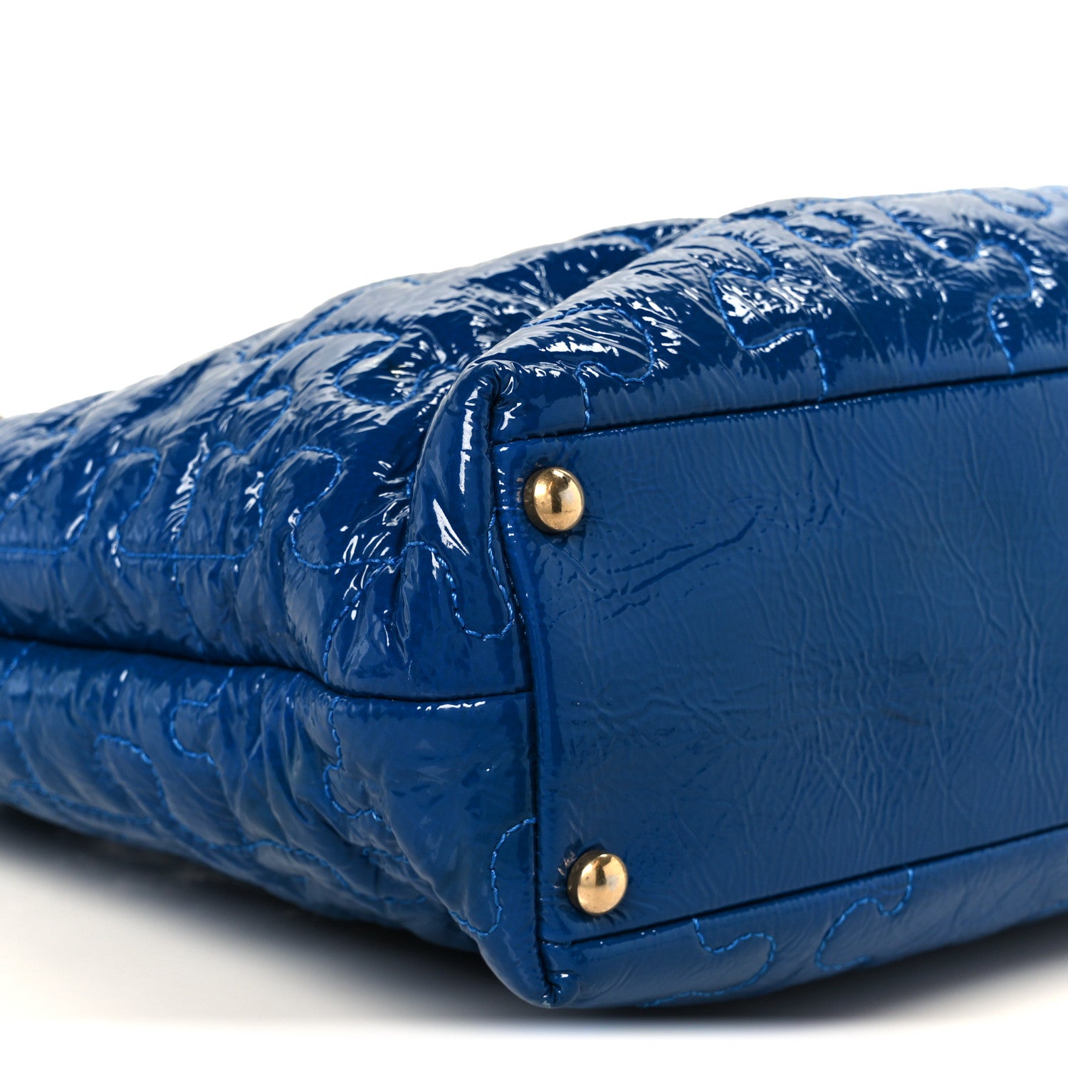 Chanel Patent Puzzle Tote Electric Blue 9 of 10