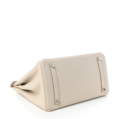 Hermes Taurillon Clemence Birkin 35 Craie 4 of 11
