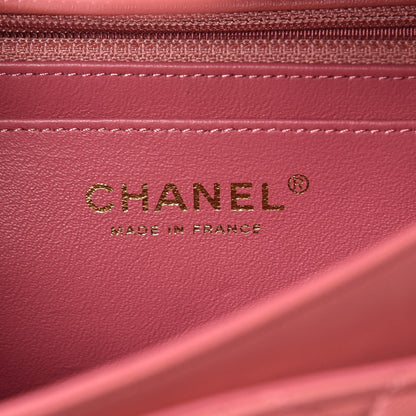 Chanel Lambskin Quilted Valentine Charms Medium Single Flap Pink 7 of 8