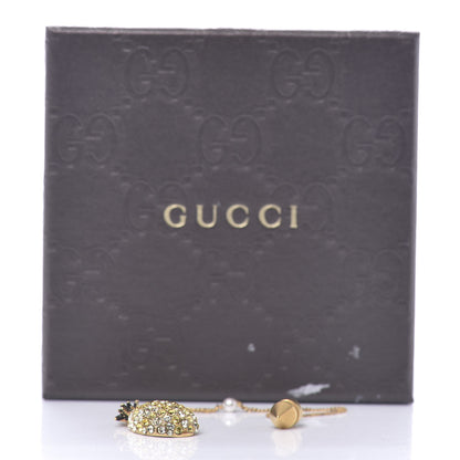 Gucci Crystal Pineapple Long Chain Earring Gold 4 of 4