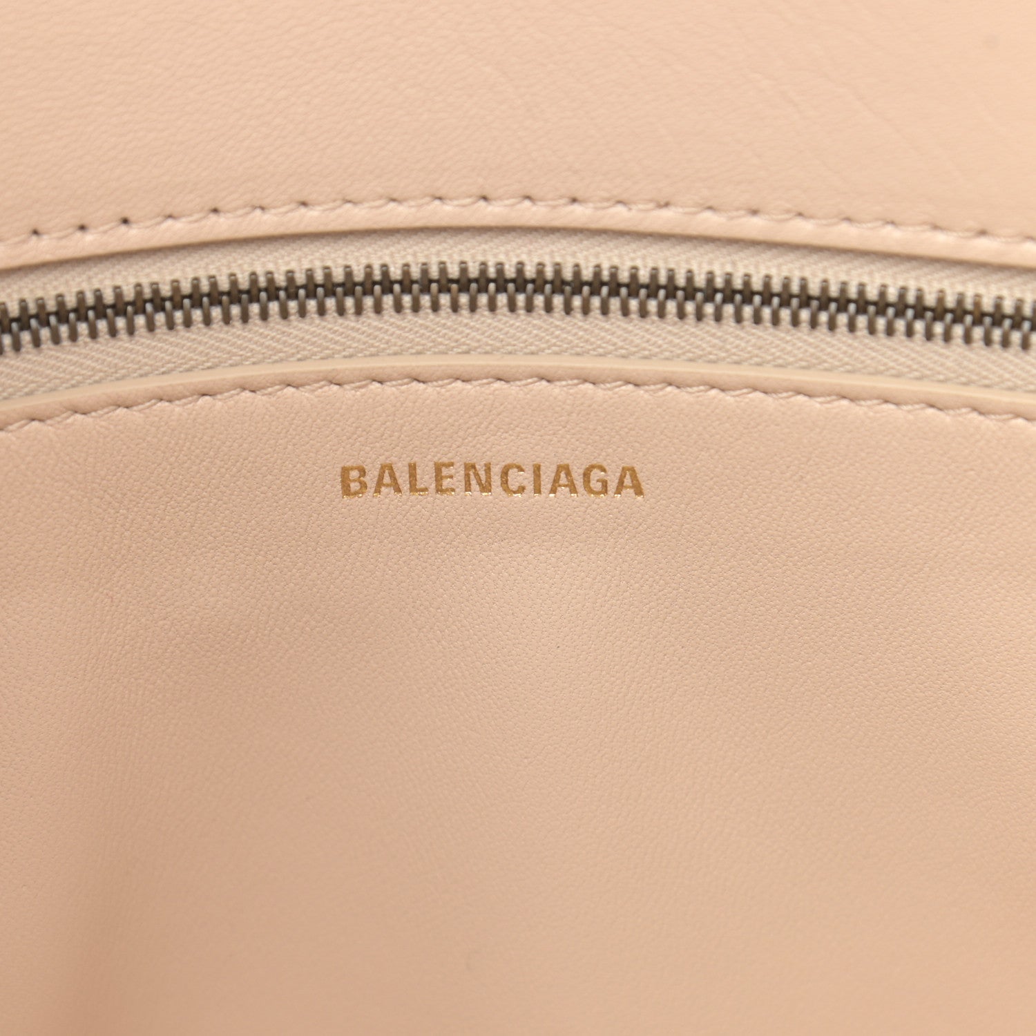 Balenciaga Merino Wool Papier A6 Zip Around Tote Beige Tapioca 6 of 11