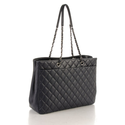 Chanel Calfskin Quilted Timeless Tote Dark Navy 3 of 7