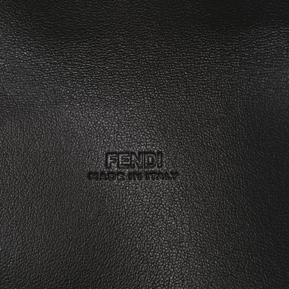 Fendi Vitello Soft F is Fendi Bi-Color FF 1974 Embossed Envelope Pouch Maya Black 6 of 8