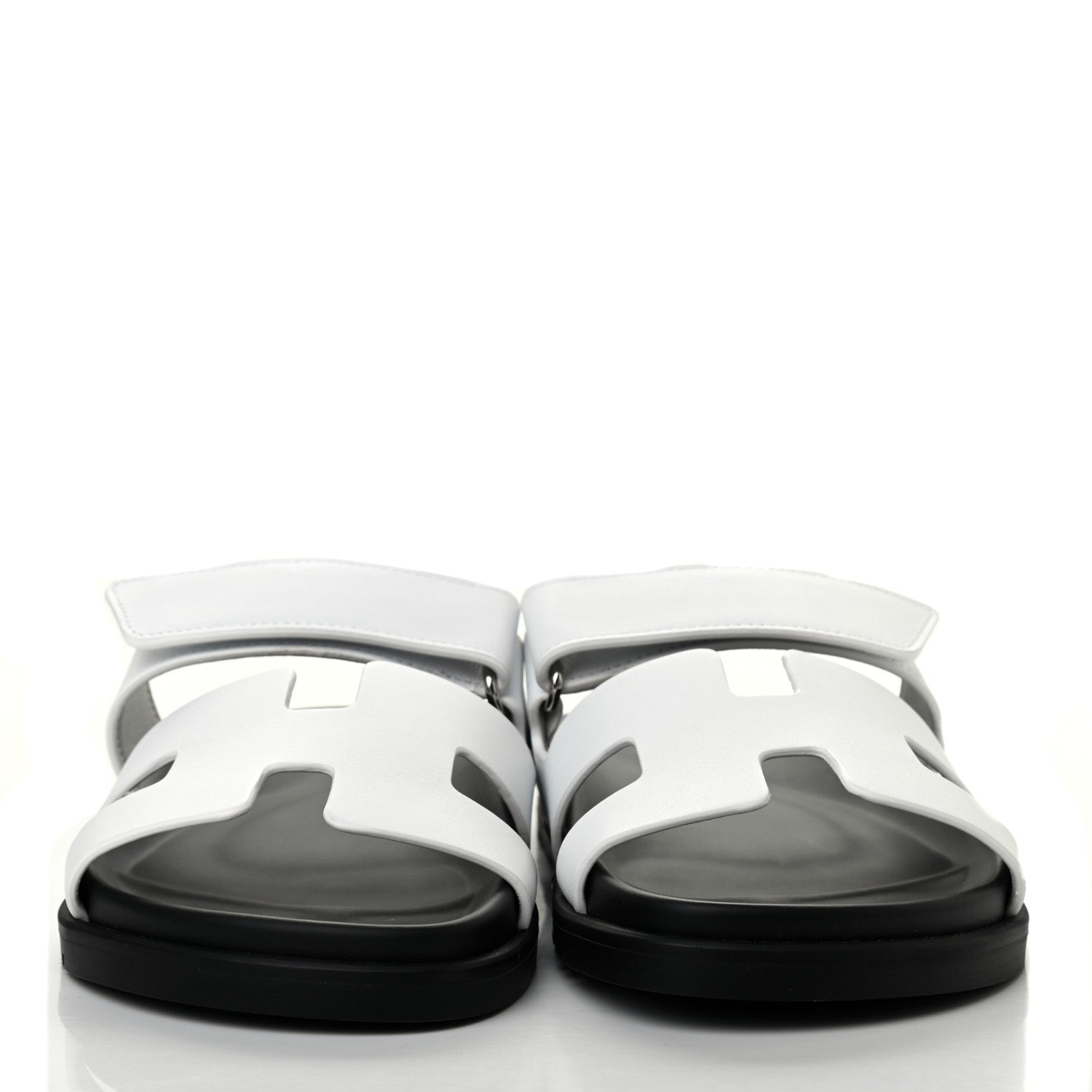 Hermes Calfskin Womens Chypre Sandals 38 White 2 of 7