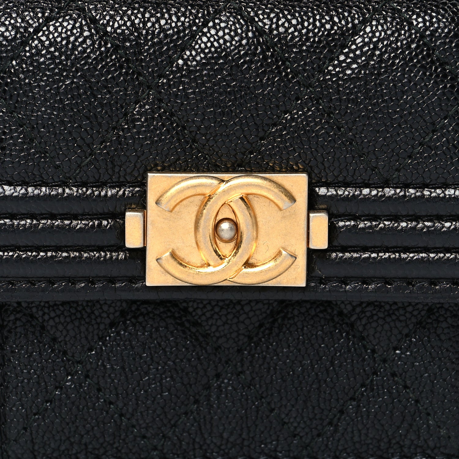 Chanel Caviar Quilted Small Boy Flap Wallet Black 10 of 12