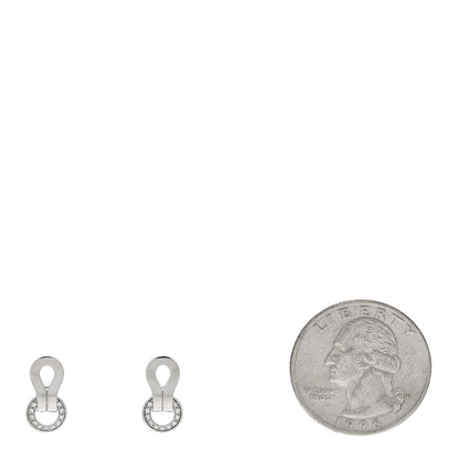Cartier 18K White Gold Diamond Agrafe Earrings 2 of 5