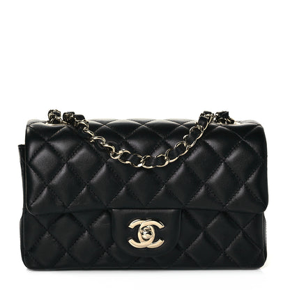 Chanel Lambskin Quilted Mini Rectangular Flap Black 1 of 10