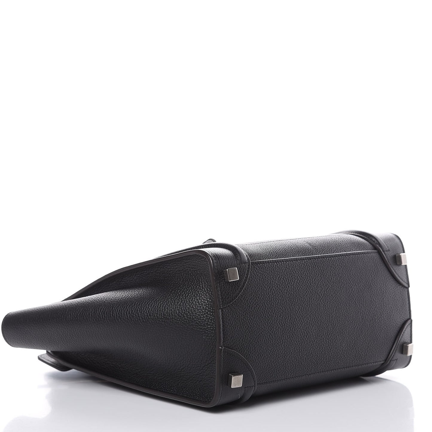 Drummed Calfskin Micro Luggage Black