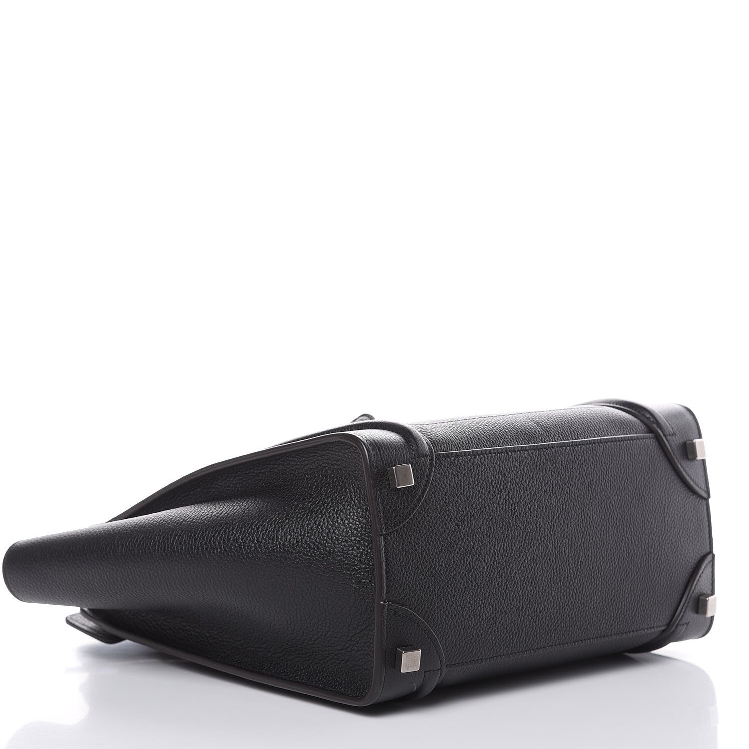 Celine Drummed Calfskin Micro Luggage Black 4 of 10