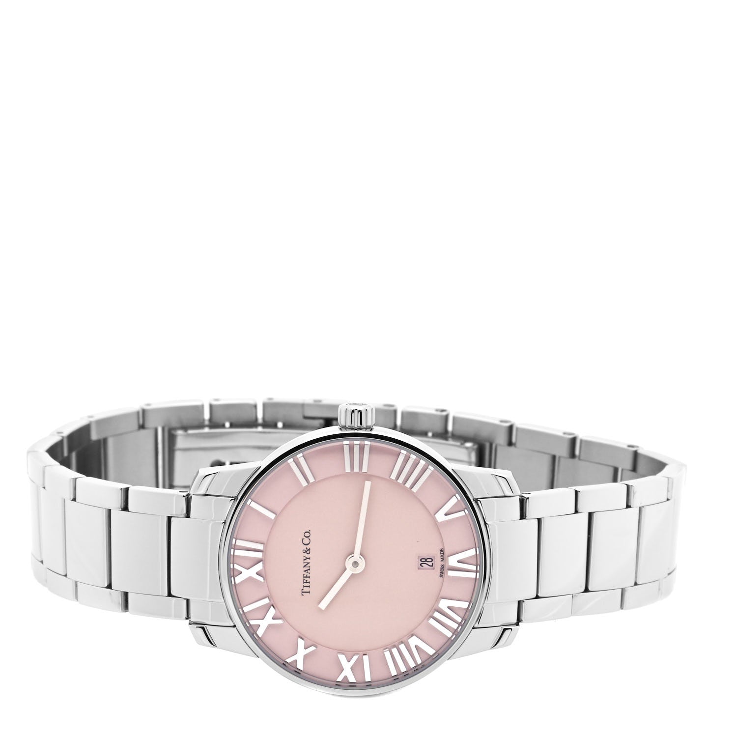 Tiffany Stainless Steel 29mm Atlas 2-Hand Quartz Watch Pink 2 of 5