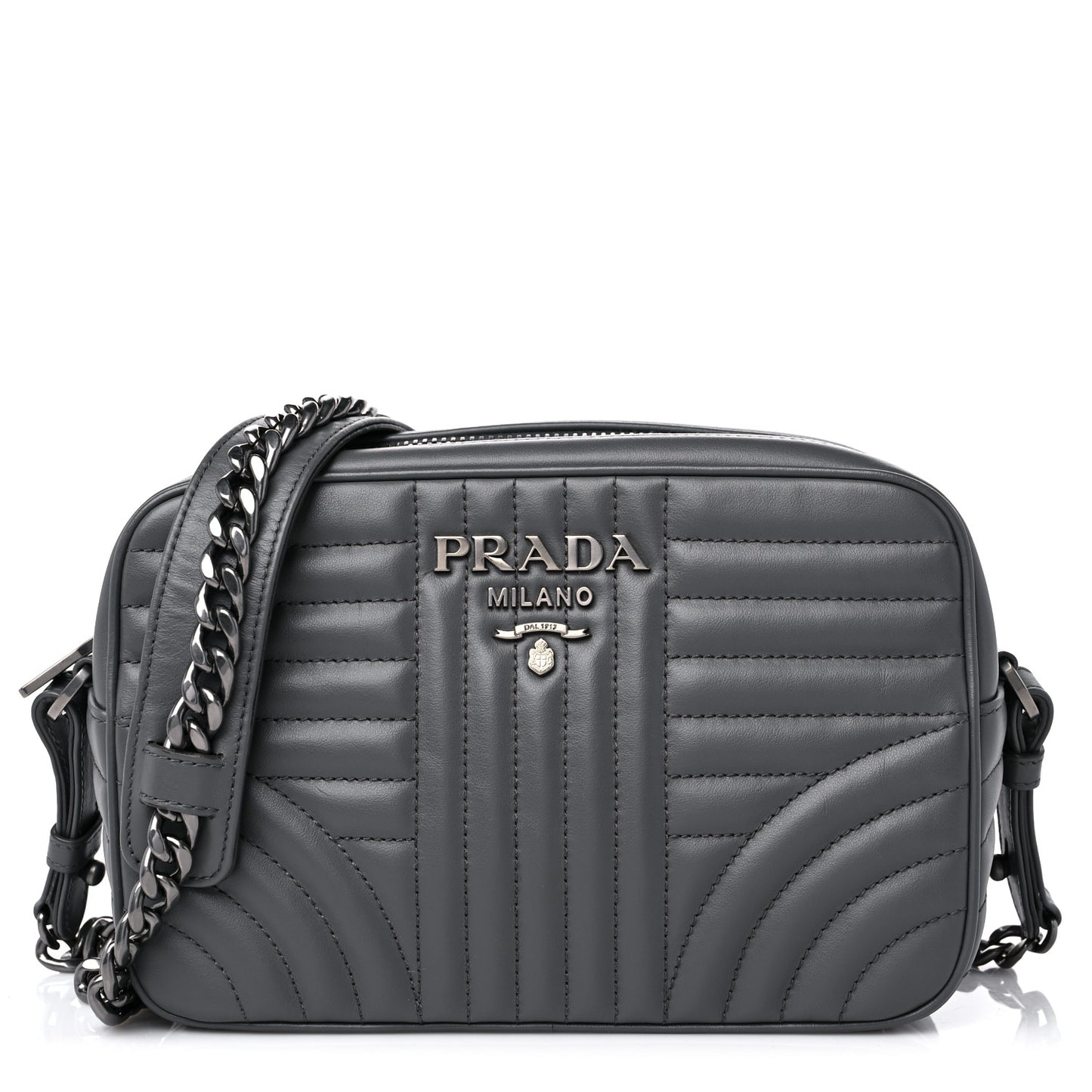 Soft Calfskin Diagramme Crossbody Bag Mercurio