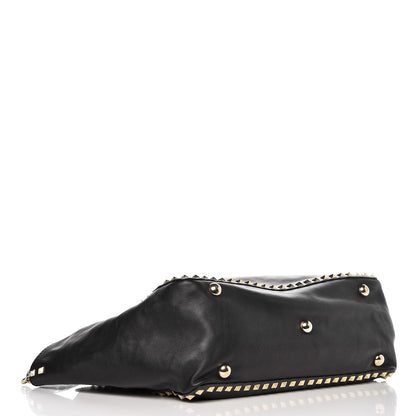 Valentino Garavani Vitello Medium Rockstud Tote Black 4 of 6