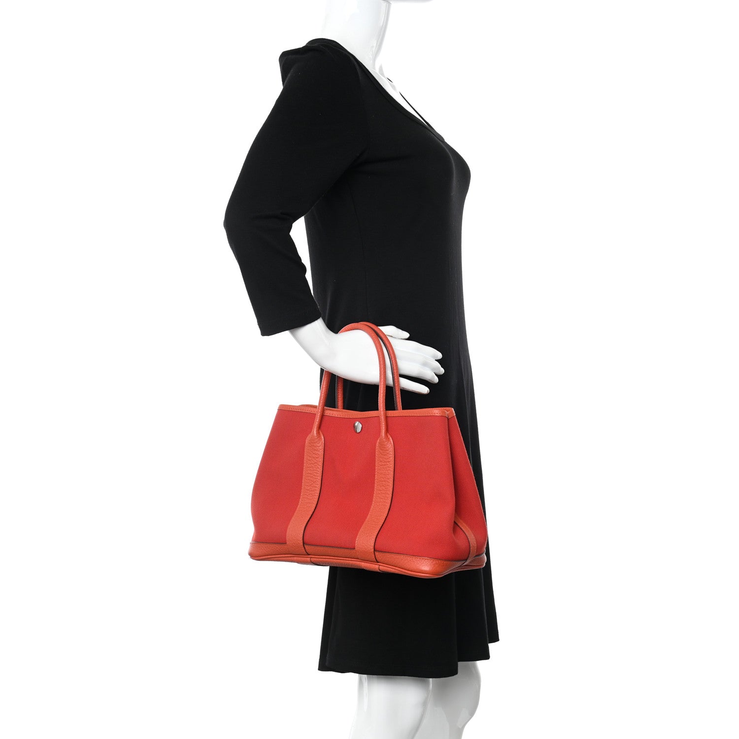 Hermes Toile Officier Negonda Garden Party 30 TPM Rouge Tomate Capucine 2 of 10