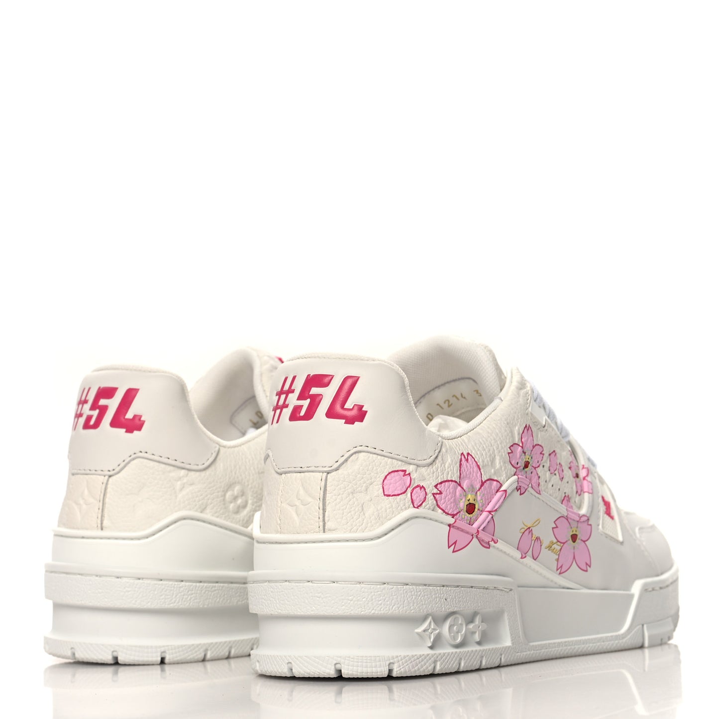 LV X TM Embossed Monogram Cherry Blossom LV Trainer Sneakers 37 White