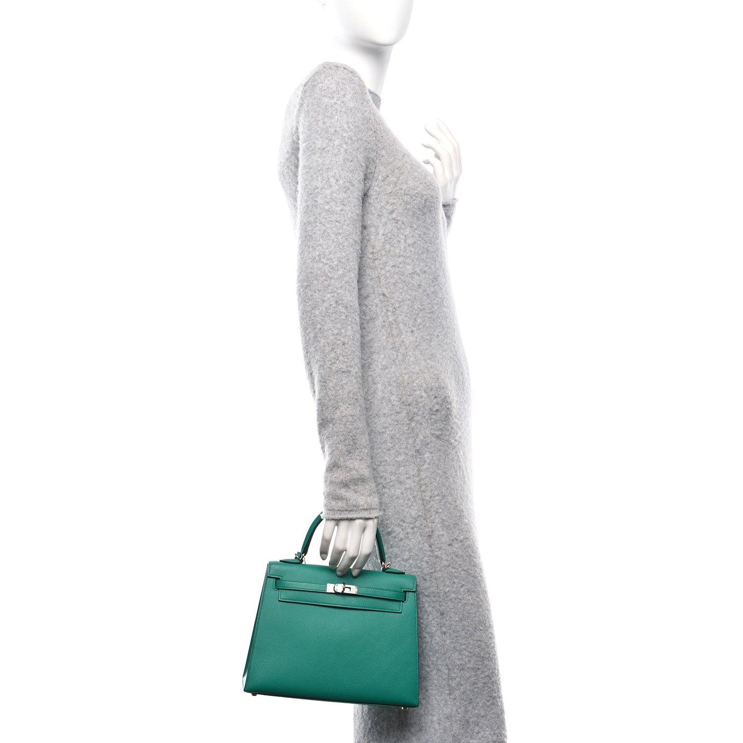 Hermes Epsom Kelly Sellier 25 Vert Jade 2 of 11