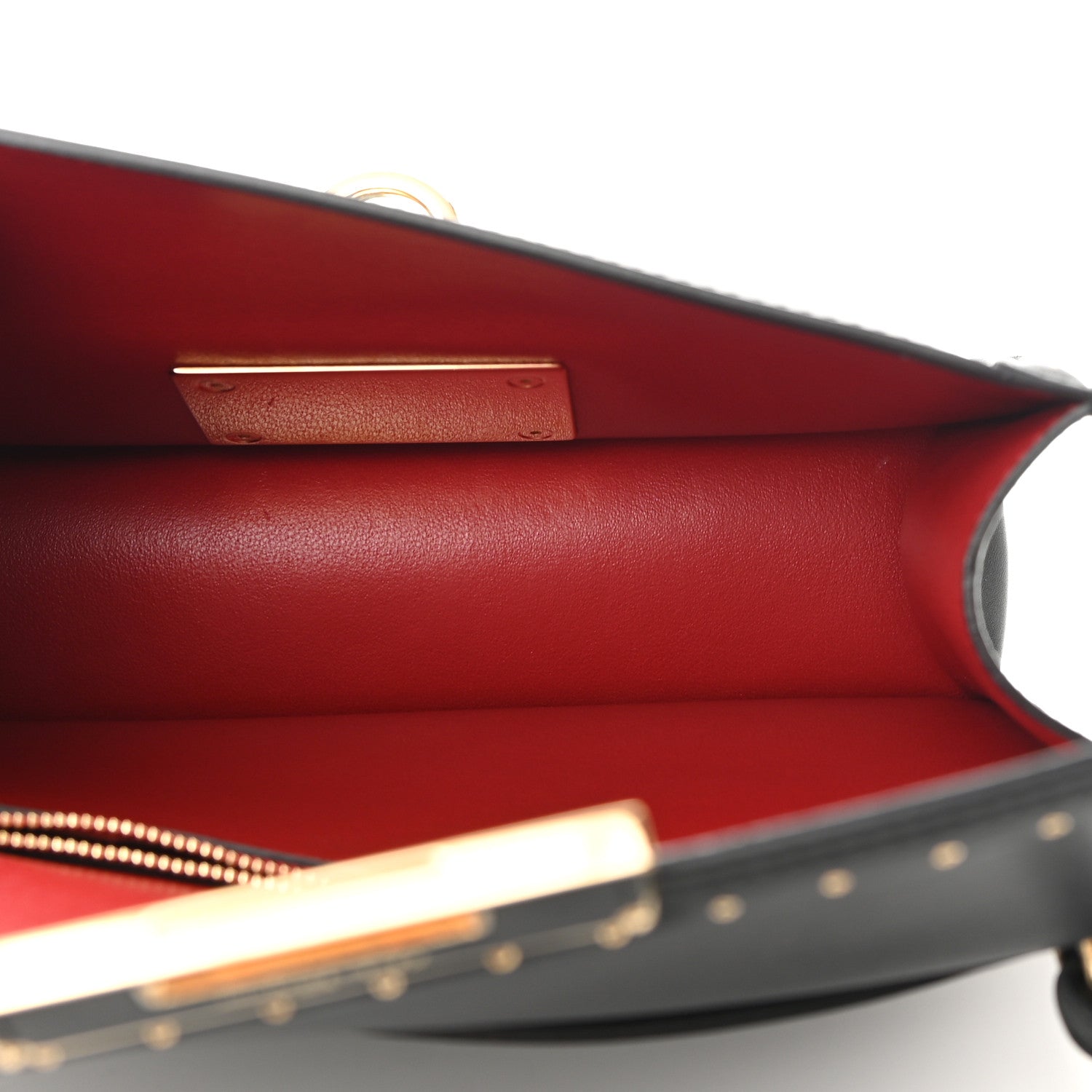 Salvatore Ferragamo Smooth Calfskin Studded Aileen Gancio Lock Shoulder Bag Black 5 of 9