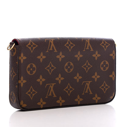 Louis Vuitton Monogram Pochette Felicie Chain Wallet Fuchsia 3 of 7