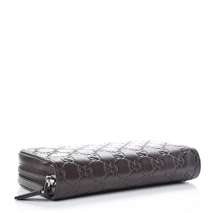 Gucci Guccissima Large Zip Around Wallet Chocolate 4 of 8