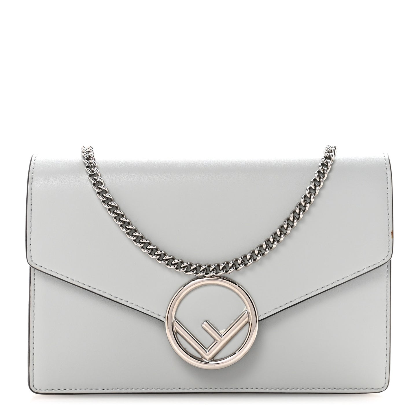 Vitello Cruise F is Fendi Medium Envelope Wallet on Chain Grigio Perla