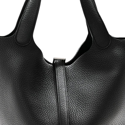 Hermes Taurillon Clemence Picotin Lock 22 MM  Black 8 of 10