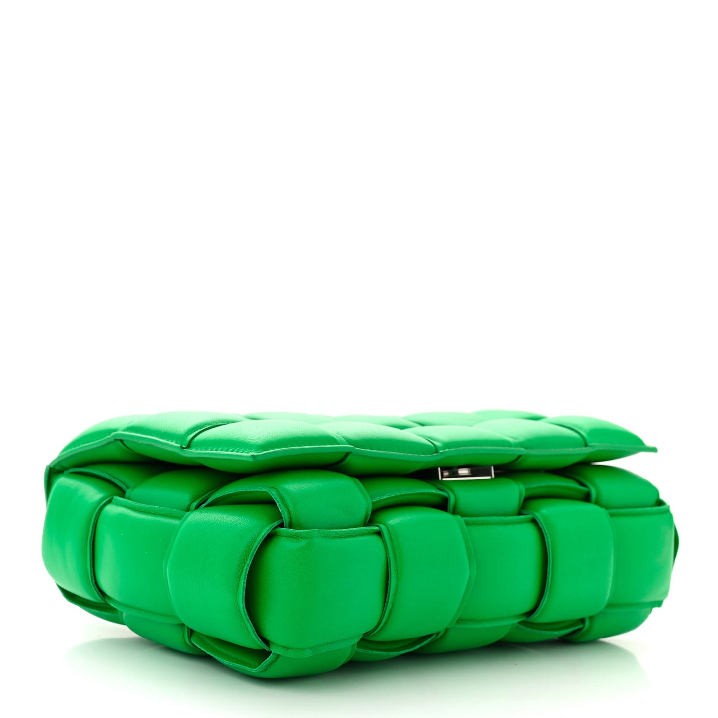 Nappa Maxi Intreccio Padded Cassette Crossbody Bag Parakeet
