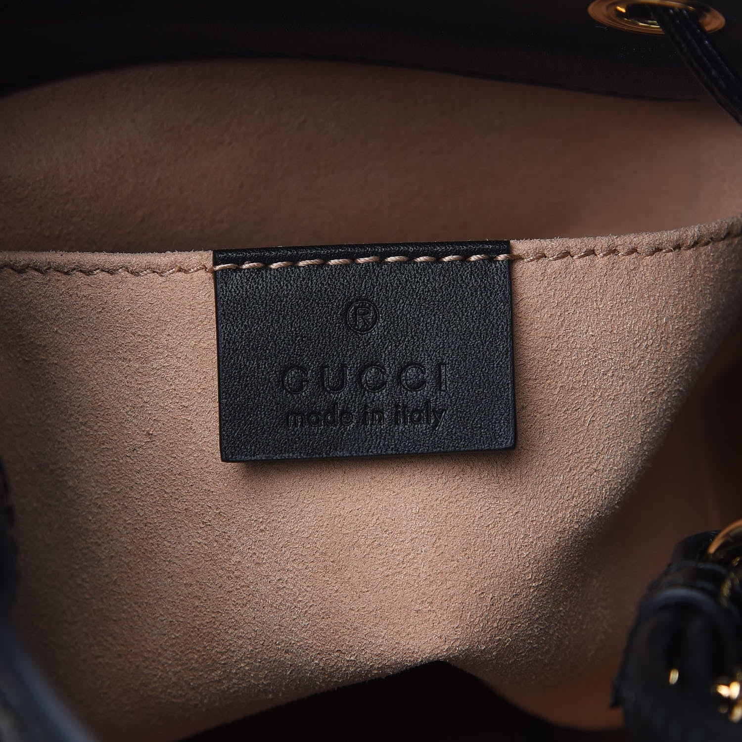 Gucci Suede Patent Web Small Ophidia Bucket Bag Hibiscus Red Black 5 of 8