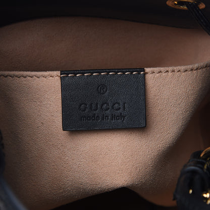 Gucci Suede Patent Web Small Ophidia Bucket Bag Hibiscus Red Black 5 of 8