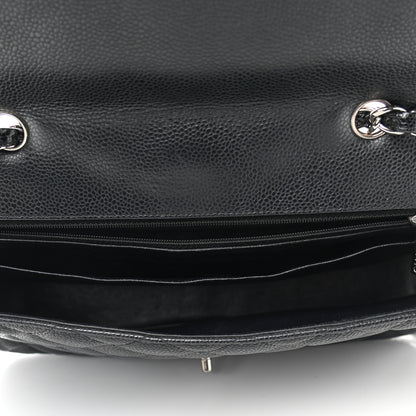 Chanel Caviar Quilted Jumbo Single Flap Black 4 of 12