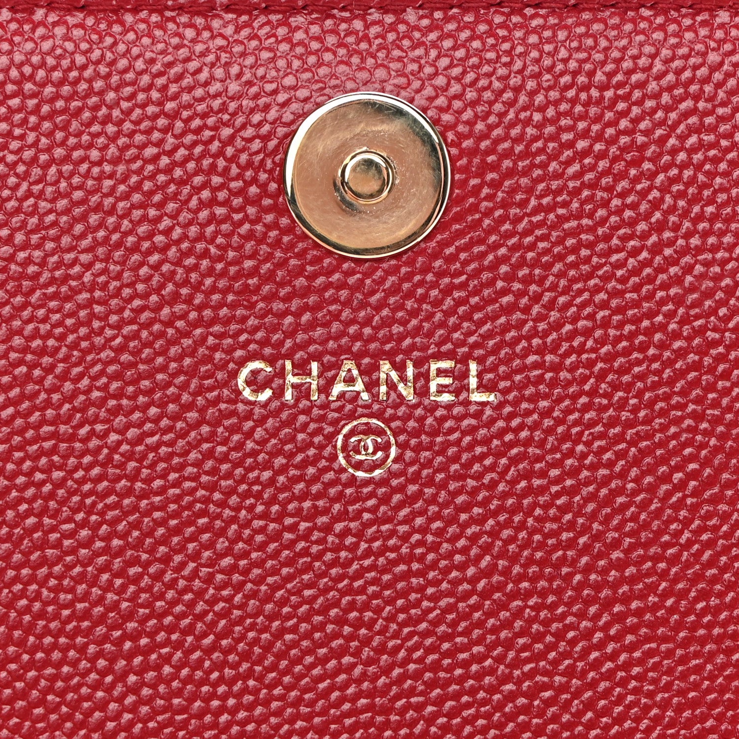Chanel Caviar Quilted Square Wallet On Chain WOC Red 6 of 11