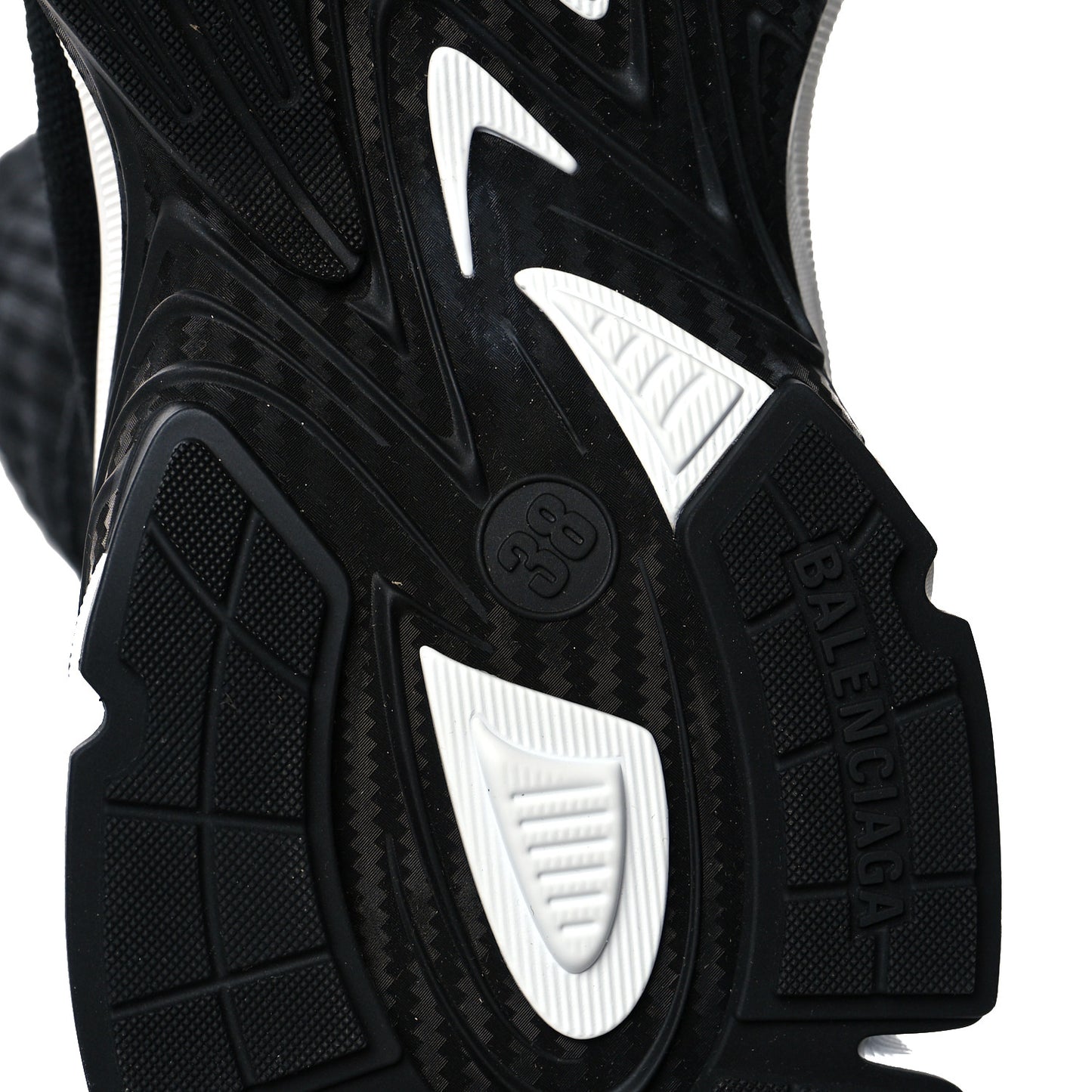 Technical Ribbed 3D Recycled Knit Bi-Color Womens Speed 3.0 Sneakers 38 Black White