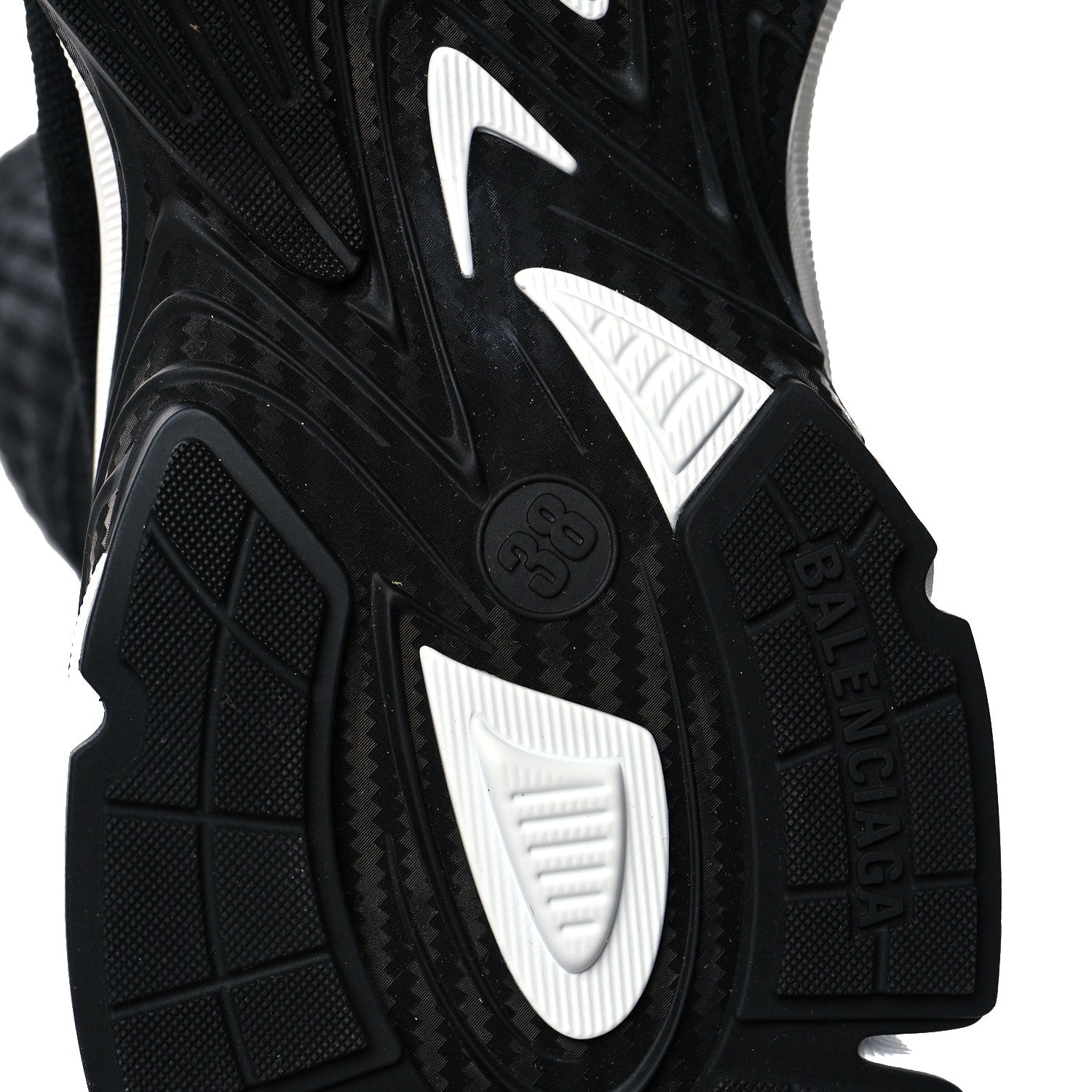Balenciaga Technical Ribbed 3D Recycled Knit Bi-Color Womens Speed 3.0 Sneakers 38 Black White 7 of 7