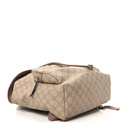 Gucci GG Supreme Monogram Medium Single Buckle Rucksack Backpack Beige 3 of 10