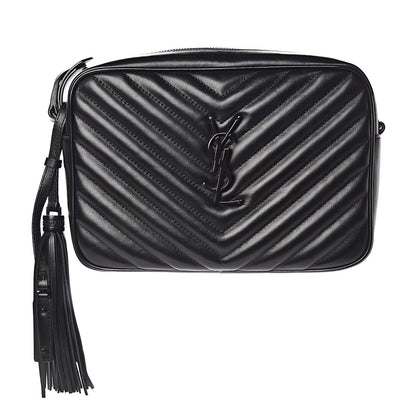 Saint Laurent Calfskin Matelasse Monogram Lou Camera Bag Black 1 of 11