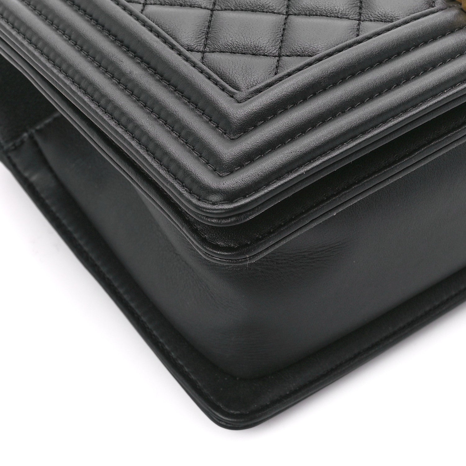 Chanel Calfskin Quilted Medium Boy Flap Black 9 of 11