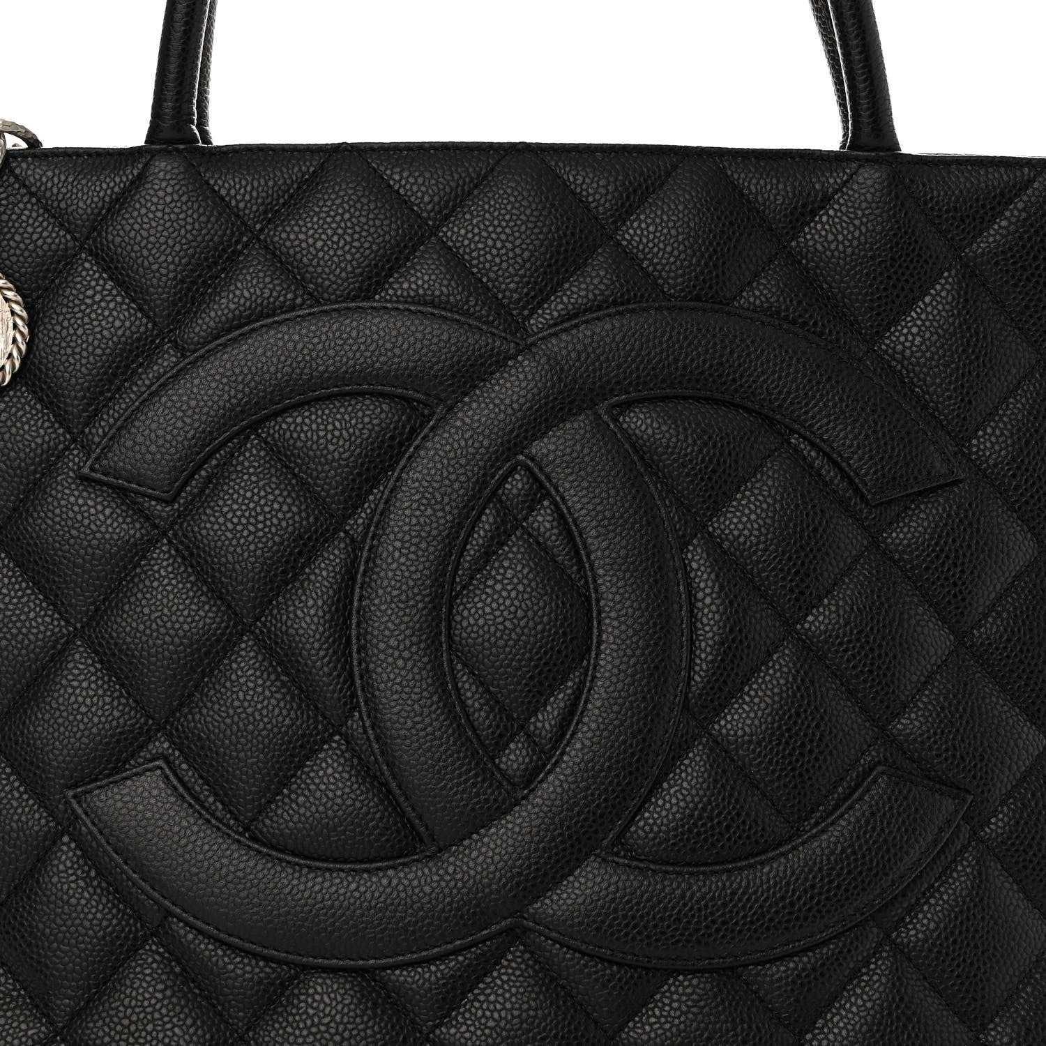 Chanel Caviar Quilted Medallion Tote Black 8 of 11