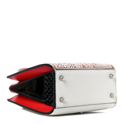 Christian Louboutin Calfskin Beaded Nano Paloma Flesh 4 of 13