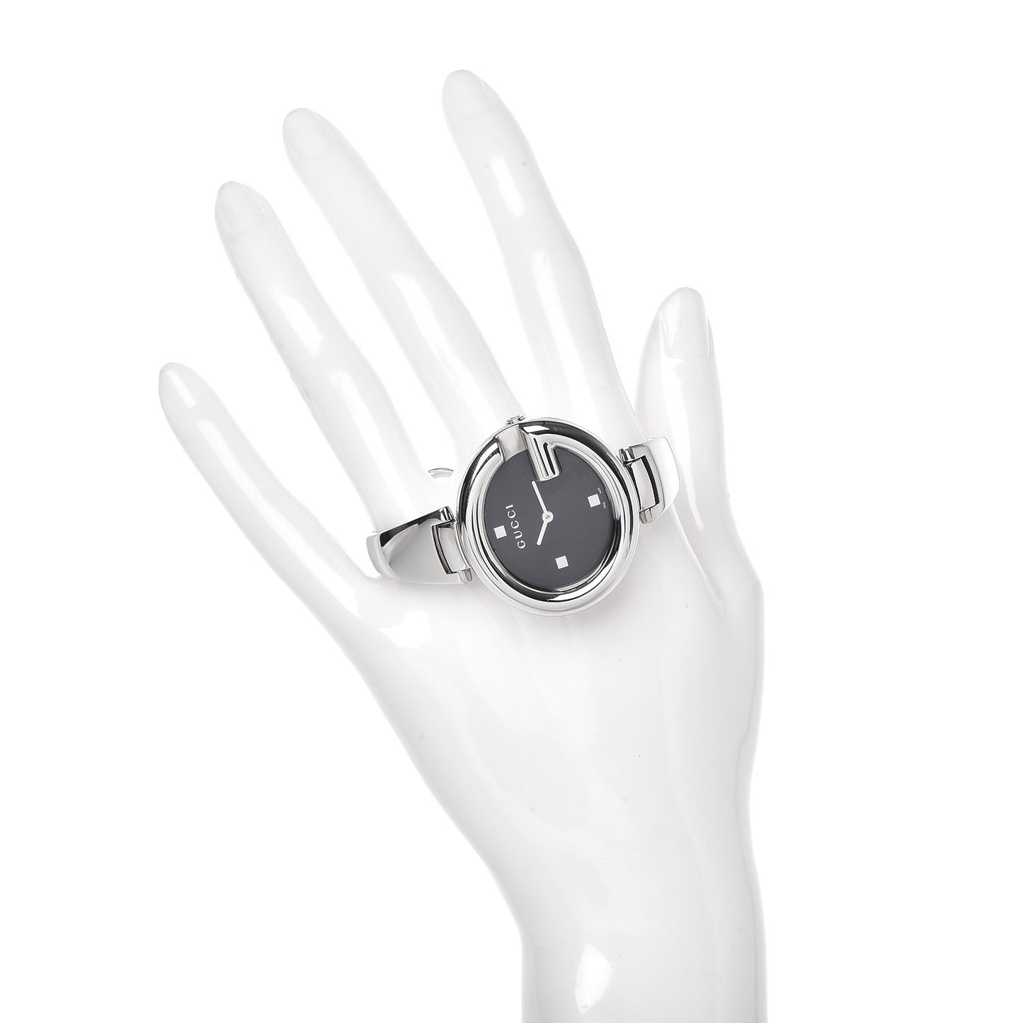 Stainless Steel 36mm Guccissima Quartz Watch Black