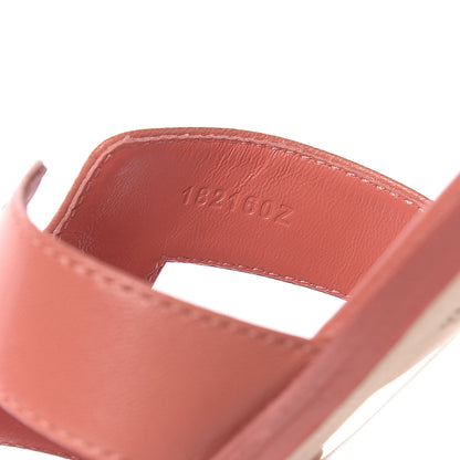 Hermes Chevre Oran Sandals 37 Rouge Blush 10 of 11