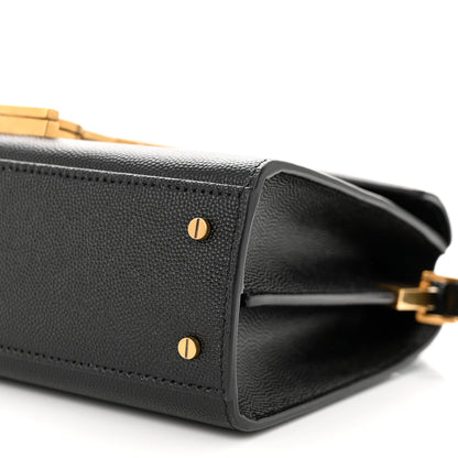 Saint Laurent Grain de Poudre Mini Classic Monogram Cassandra Top Handle Black 9 of 10