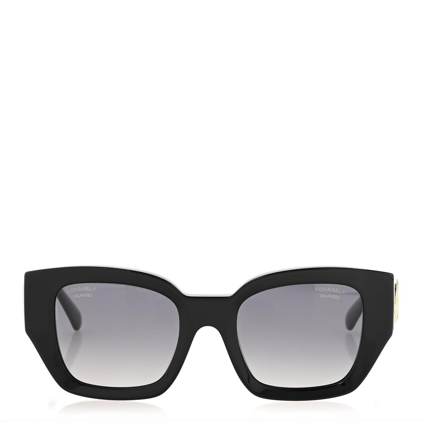 Acetate Polarized Square Sunglasses 5506 Black