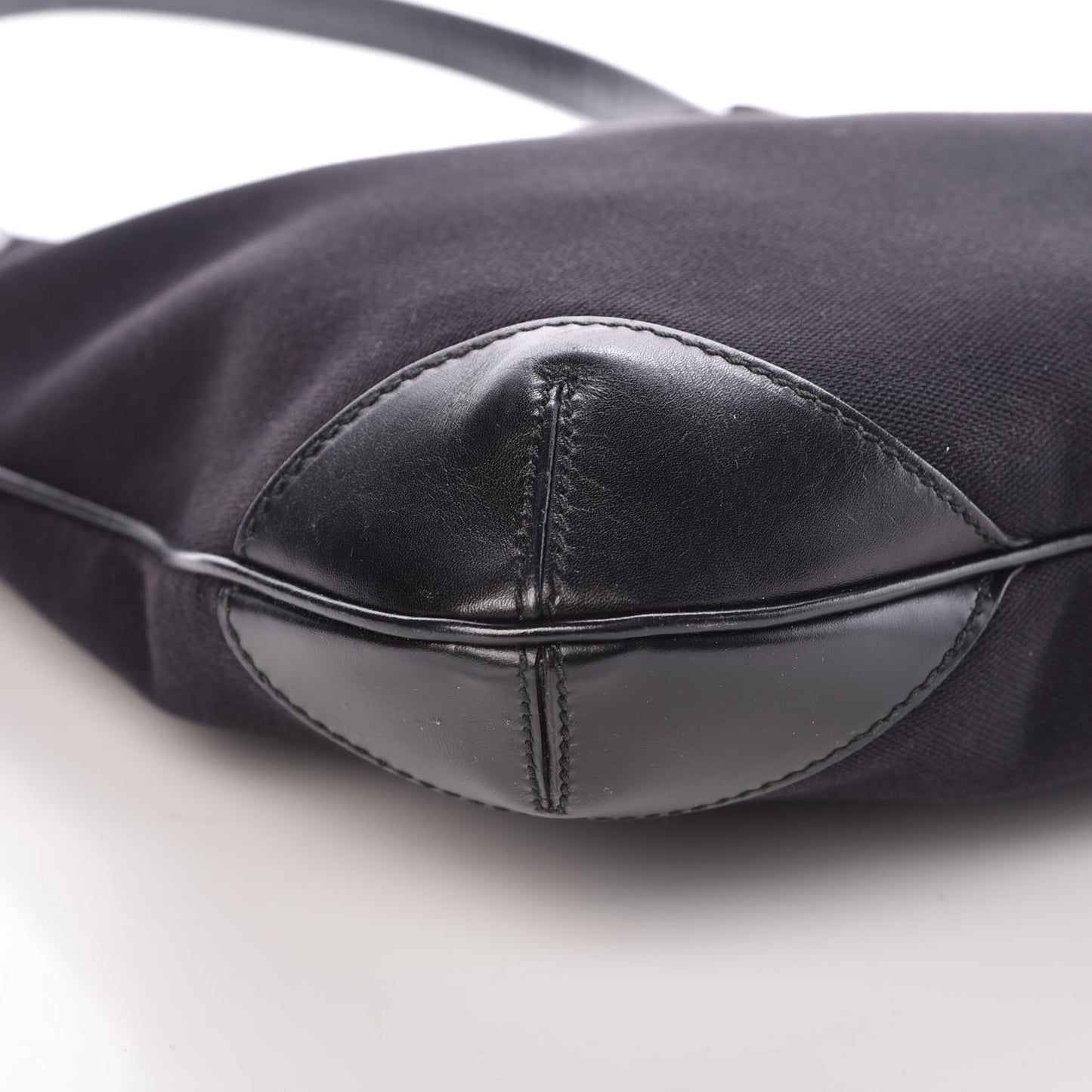 Canvas Signature Hobo Shoulder Bag Black
