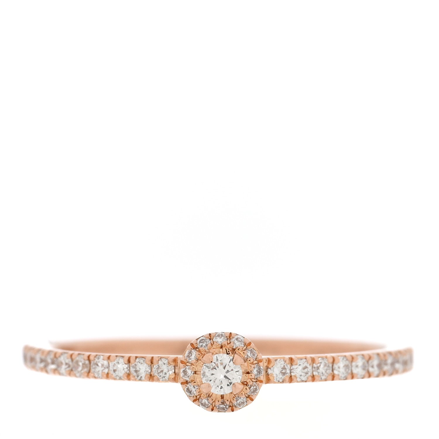 Messika 18K Rose Gold Diamond Small Joy Ring 53 6.25 1 of 4