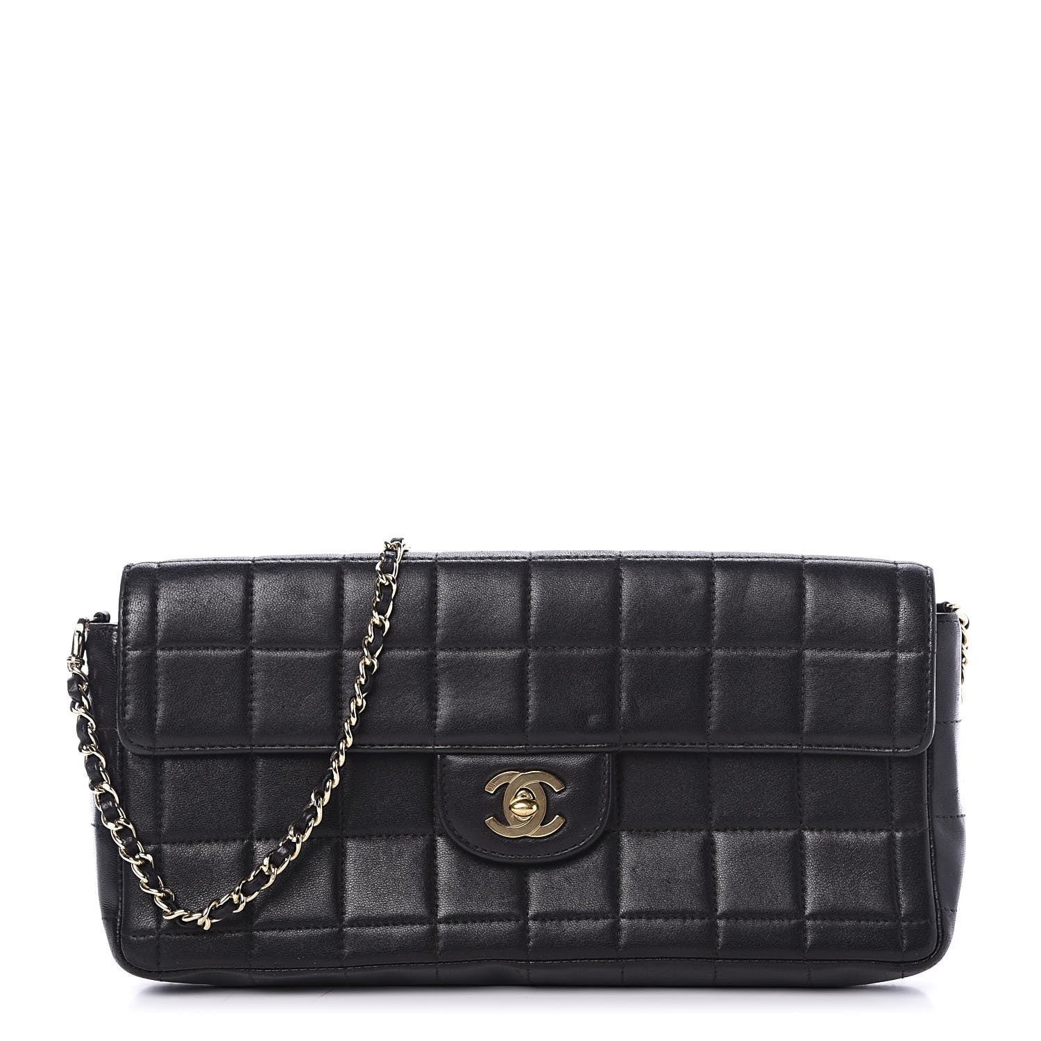 Chanel Lambskin East West Chocolate Bar Flap Black 1 of 11