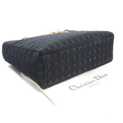 Christian Dior Nylon Cannage Large Lady Dior Black 4 of 7
