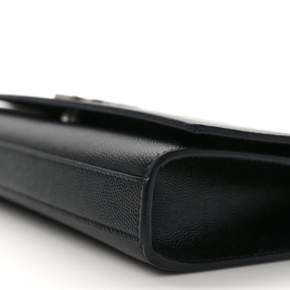 Saint Laurent Grain De Poudre Monogram Cassandre Clutch Black 8 of 9