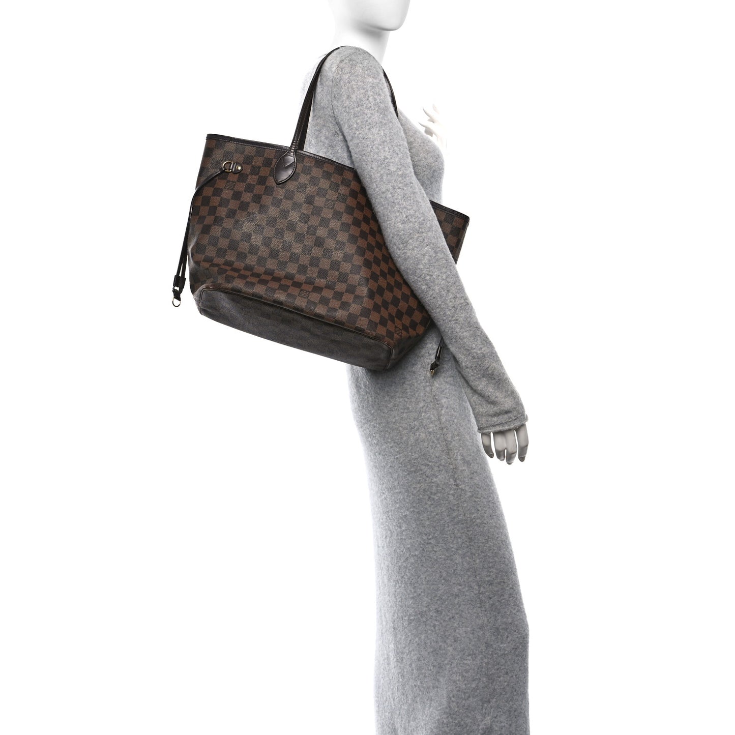 Damier Ebene Neo Neverfull MM Rose Ballerine
